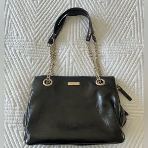 kate spade patent leather black bag